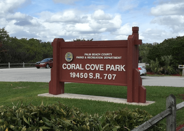 coral cove entrance sign