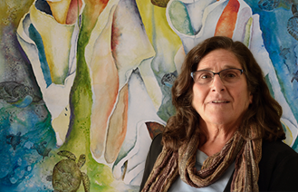 Jerilyn Brown with Painting