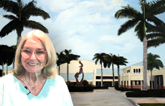 Lorrie Williamson with Painting